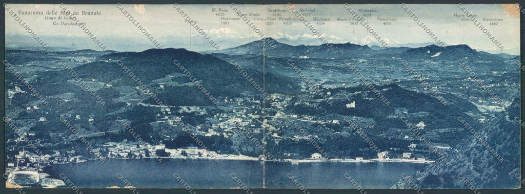 Como Città Doppia ABRASA cartolina LQ1478 – fronte