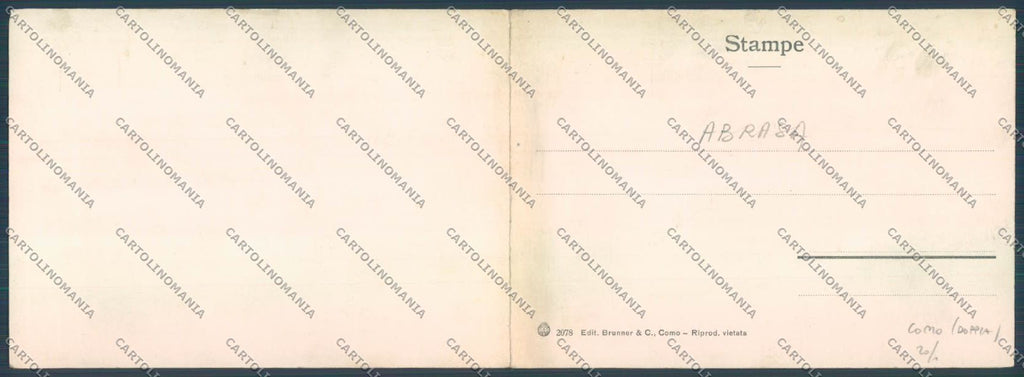Como Città Doppia ABRASA cartolina LQ1478 – retro