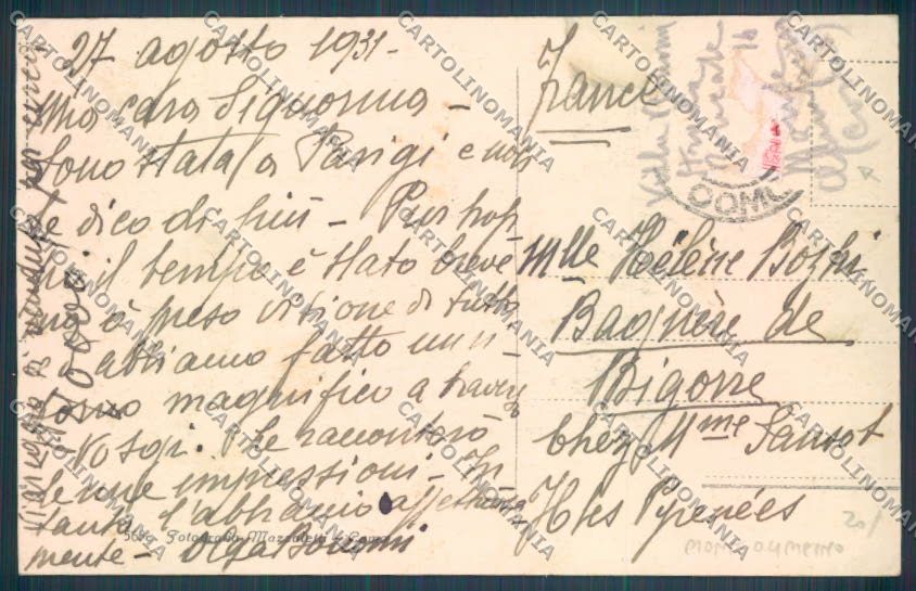 Como Città cartolina LQ1481 – retro