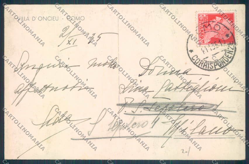 Como Città Foto cartolina LQ1486 – retro