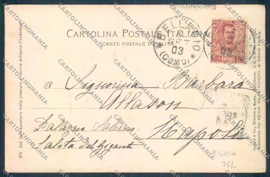 Como Città RILIEVO cartolina LQ1502 – retro