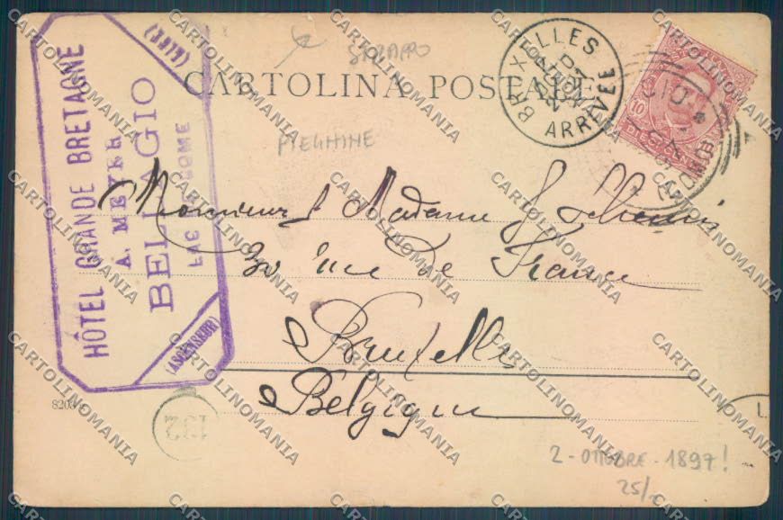 Como Città PIEGHINE STRAPPO cartolina LQ1504 – retro