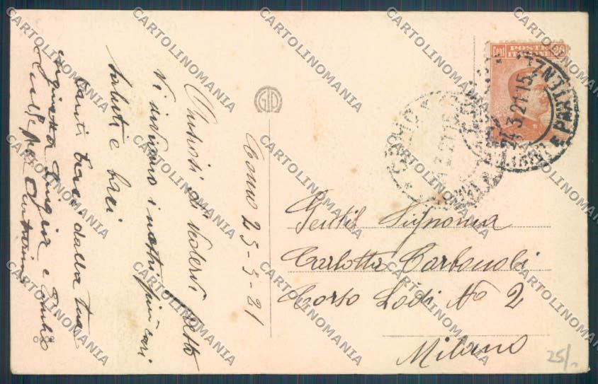 Como Città Banca cartolina LQ1515 – retro