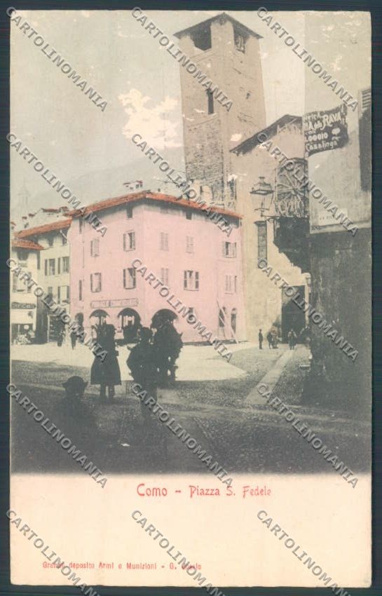 Como Città SCOLLATA ABRASA cartolina LQ1545 – fronte