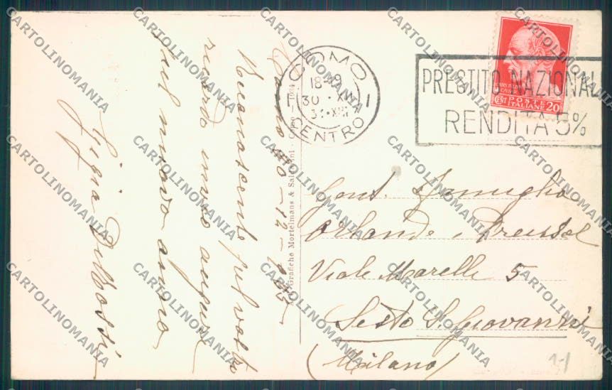 Como Brunate PIEGA cartolina LQ1557 – retro