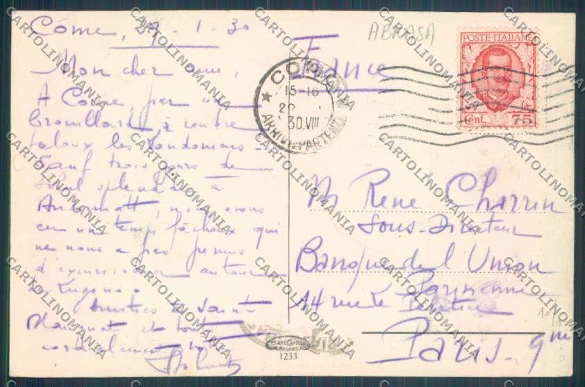 Como Città ABRASA cartolina LQ1566 – retro