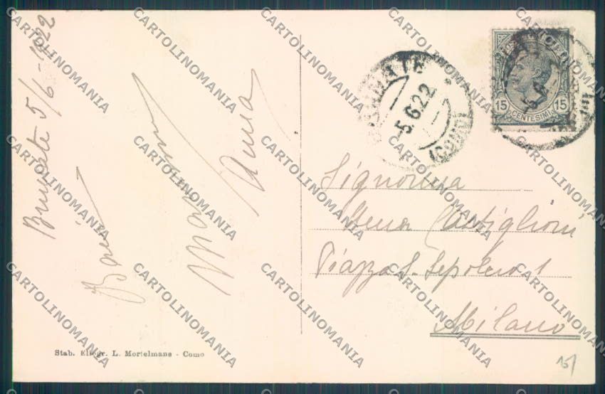 Como Brunate cartolina LQ1575 – retro