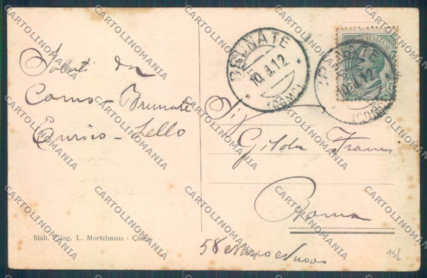 Como Brunate cartolina LQ1577 – retro
