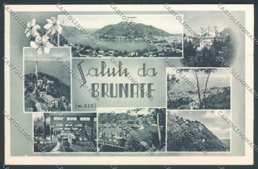 Como Brunate Saluti da cartolina LQ1600 – fronte