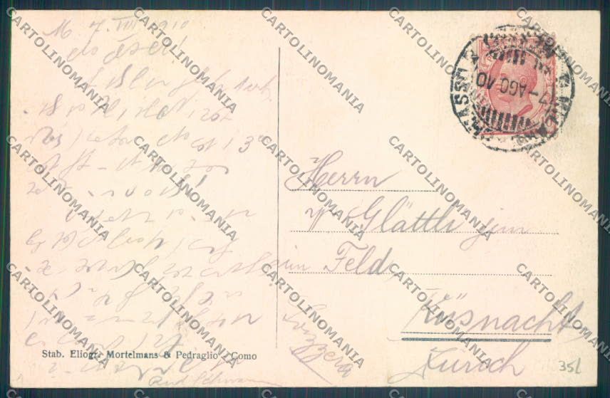 Como Brunate Saluti da cartolina LQ1606 – retro