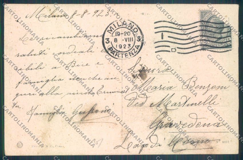 Como Brunate Funicolare cartolina LQ1626 – retro