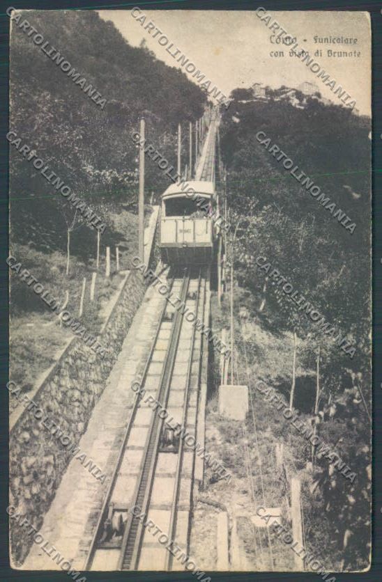 Como Brunate Funicolare cartolina LQ1628 – fronte