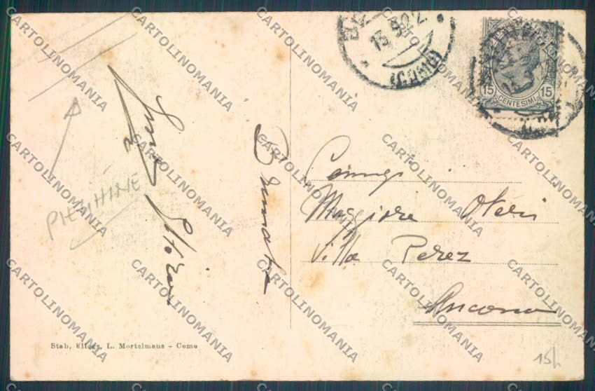 Como Brunate Funicolare PIEGHINE cartolina LQ1633 – retro