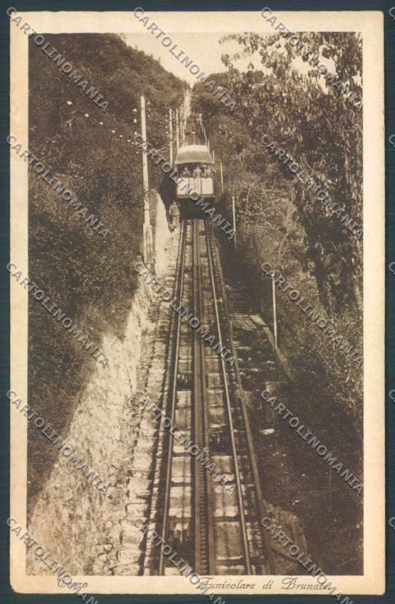 Como Brunate Funicolare PIEGA cartolina LQ1638 – fronte