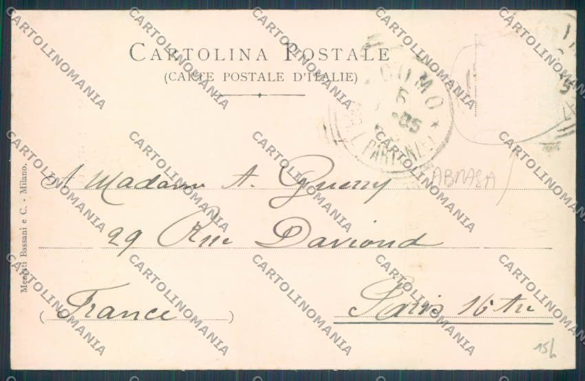 Como Brunate Funicolare ABRASA cartolina LQ1640 – retro