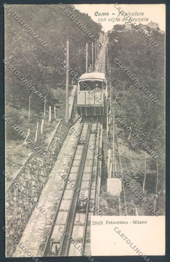 Como Brunate Funicolare cartolina LQ1647 – fronte