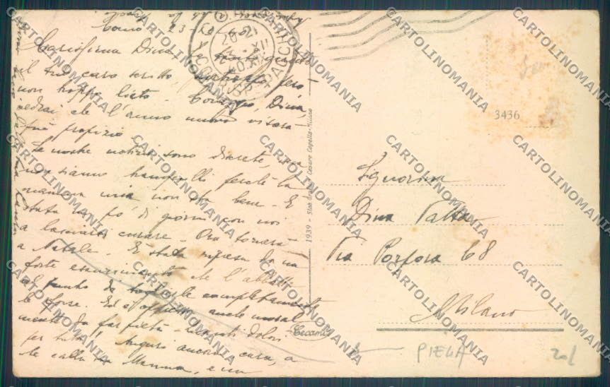 Como Brunate Funicolare PIEGA cartolina LQ1648 – retro