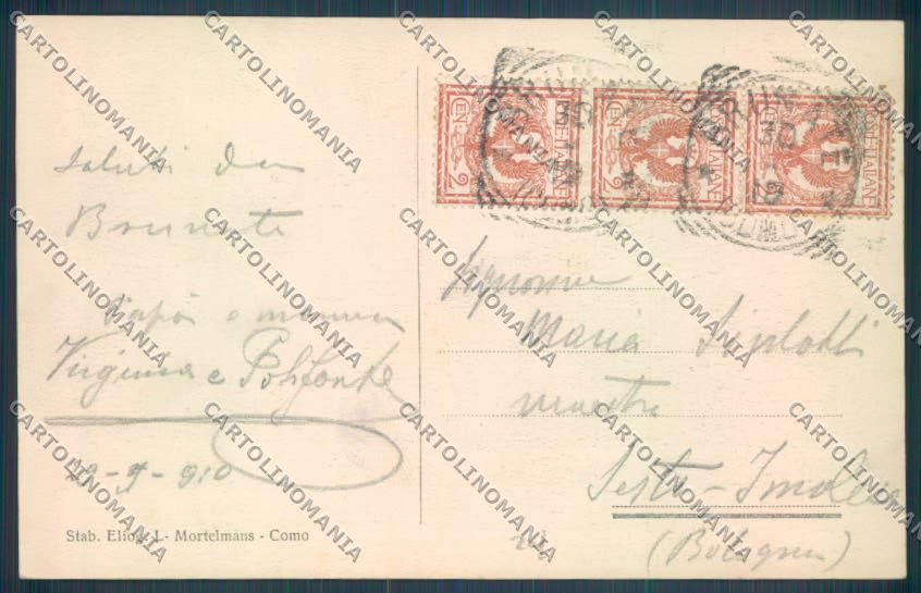 Como Brunate Funicolare cartolina LQ1657 – retro