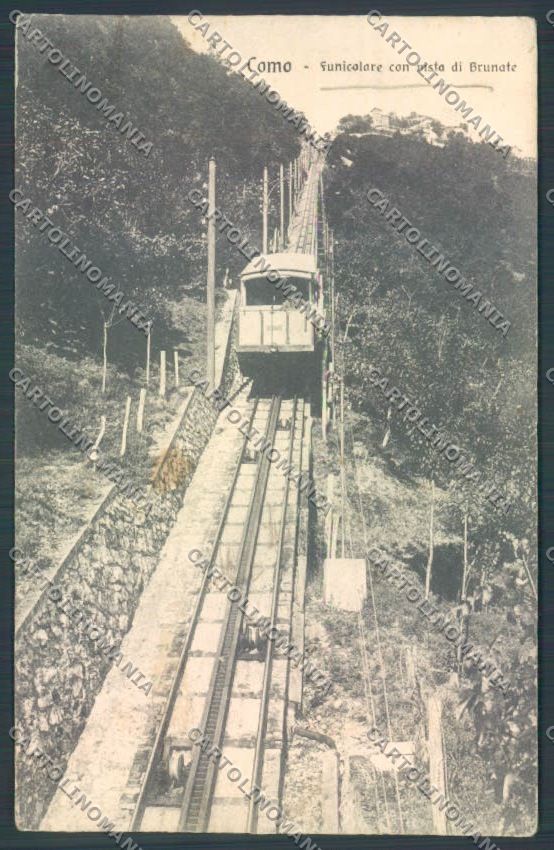 Como Brunate Funicolare cartolina LQ1660 – fronte