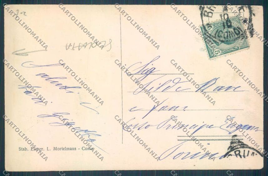Como Brunate Funicolare SCOLLATA cartolina LQ1662 – retro