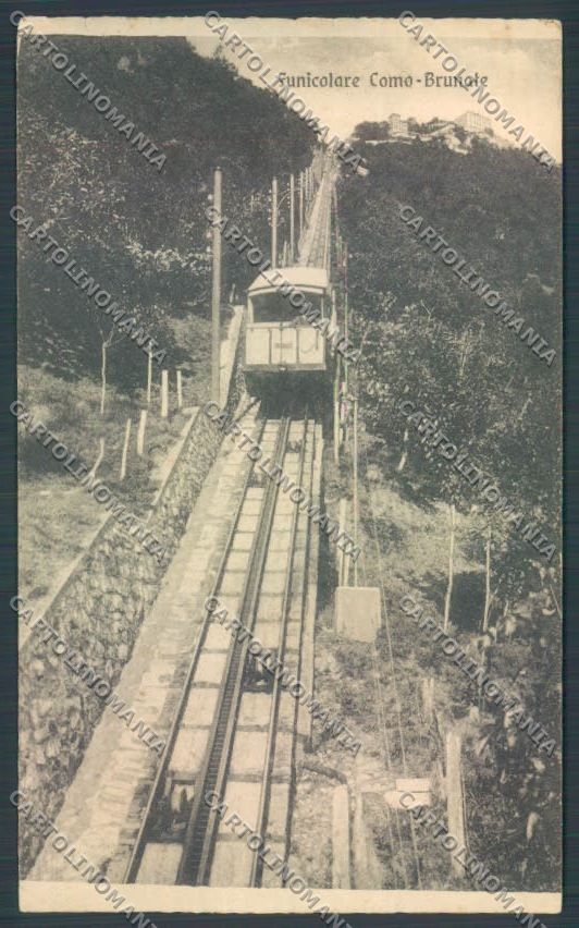 Como Brunate Funicolare ABRASA cartolina LQ1663 – fronte