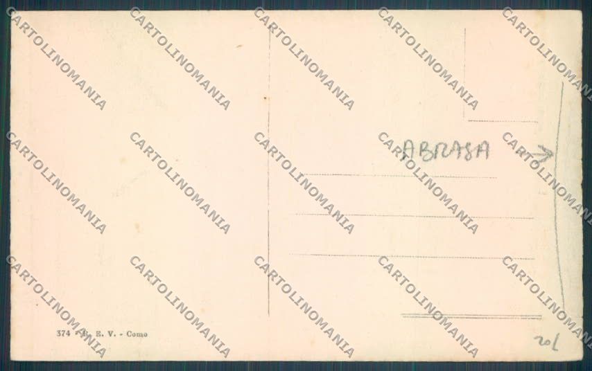 Como Brunate Funicolare ABRASA cartolina LQ1663 – retro