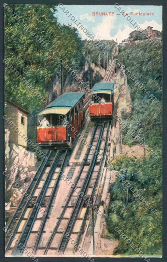 Como Brunate Funicolare cartolina LQ1668 – fronte
