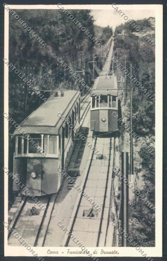 Como Brunate Funicolare cartolina LQ1672 – fronte