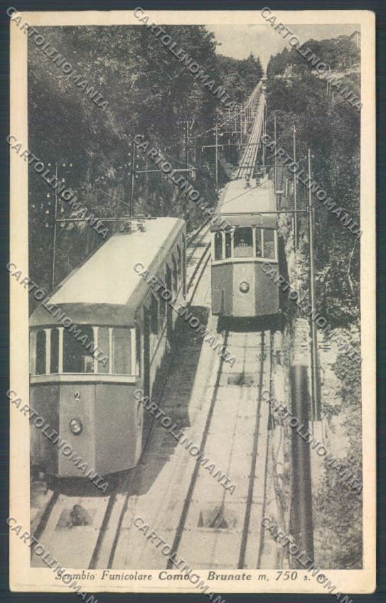 Como Brunate Funicolare cartolina LQ1675 – fronte