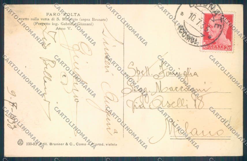 Como San Maurizio cartolina LQ1687 – retro