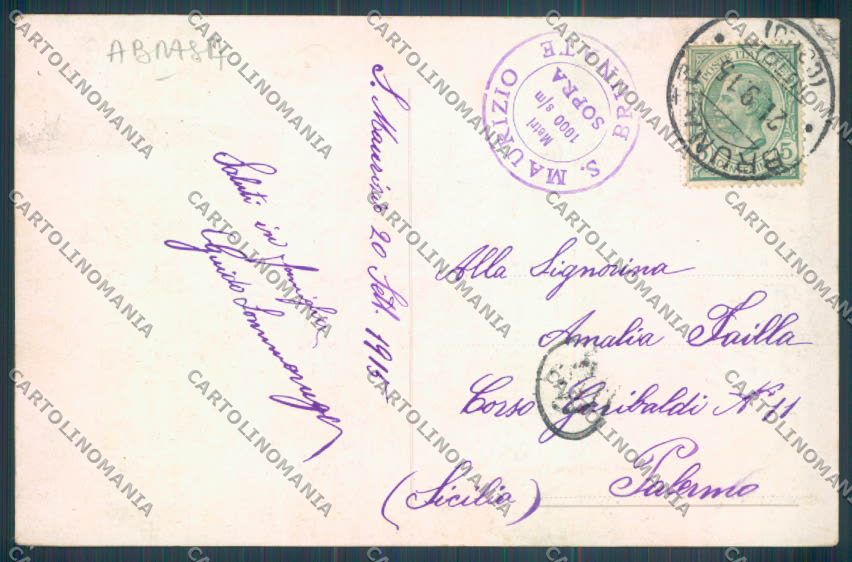 Como San Maurizio Nevicata ABRASA cartolina LQ1719 – retro