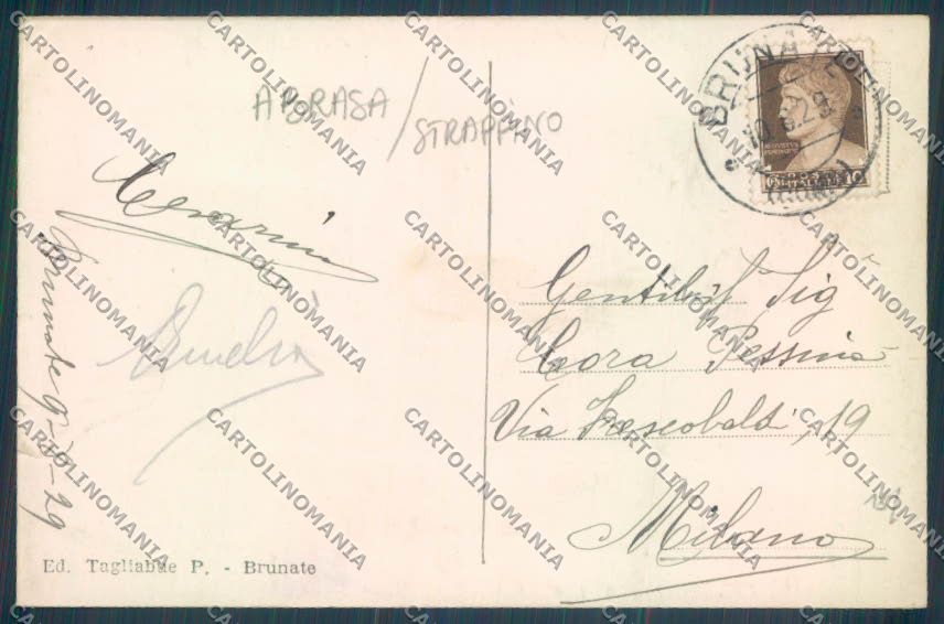 Como San Maurizio ABRASA STRAPPINO Foto cartolina LQ1733 – retro