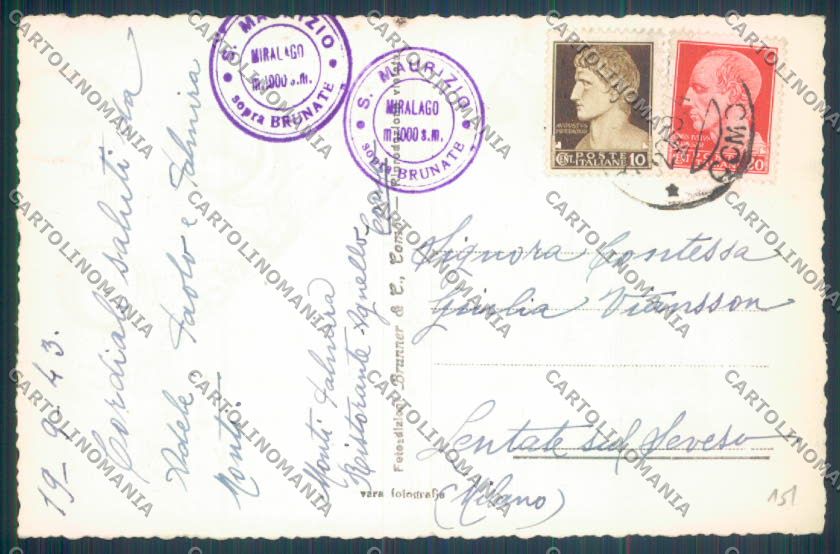 Como San Maurizio Foto cartolina LQ1735 – retro