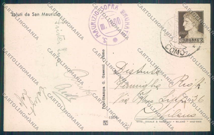 Como San Maurizio cartolina LQ1739 – retro