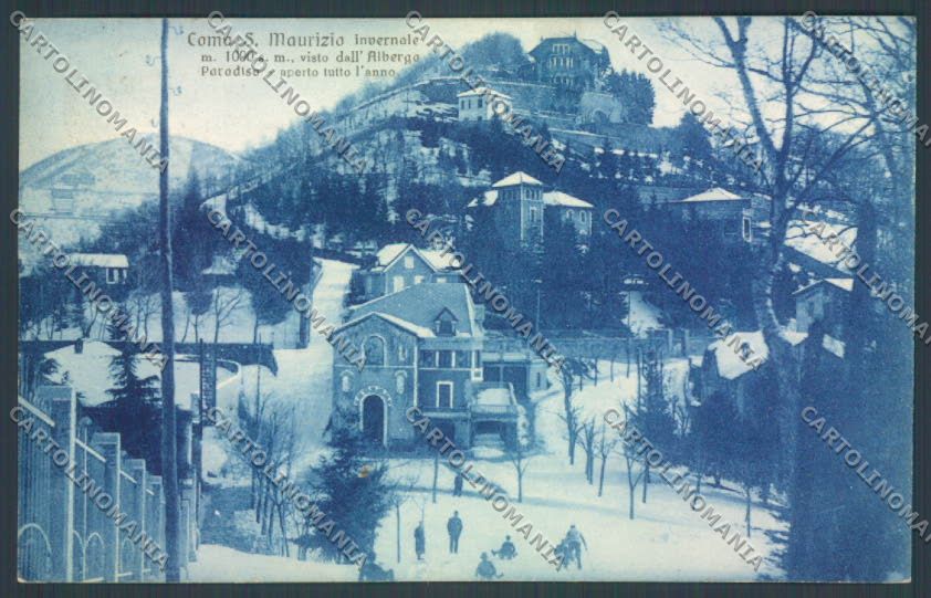 Como San Maurizio Nevicata cartolina LQ1742 – fronte