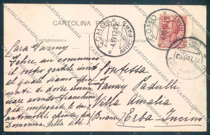 Como San Maurizio PIEGA cartolina LQ1791 – retro