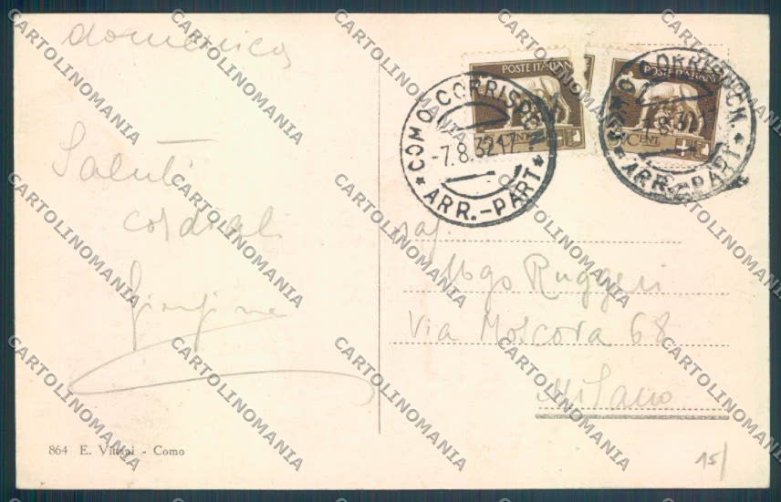 Como Blevio cartolina LQ1804 – retro