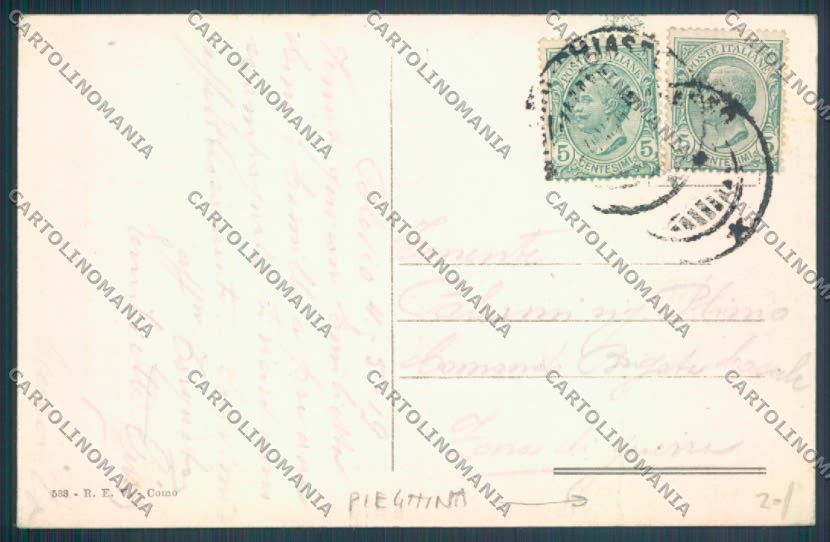 Como Blevio PIEGHINA cartolina LQ1812 – retro