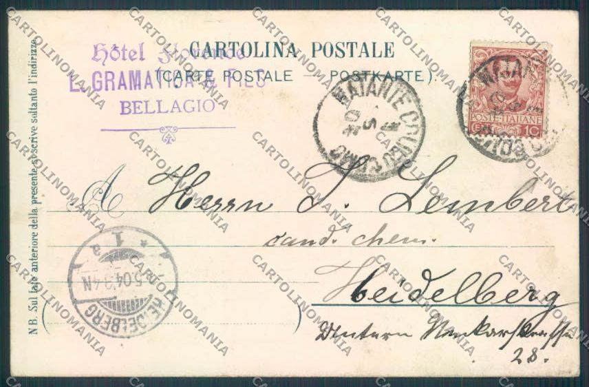 Como Bellagio cartolina LQ1821 – retro