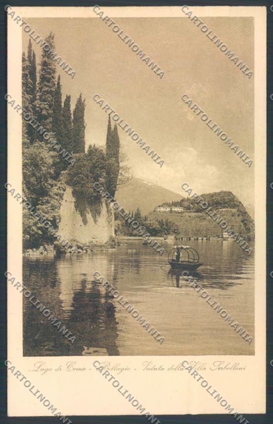 Como Bellagio Barca cartolina LQ1822 – fronte