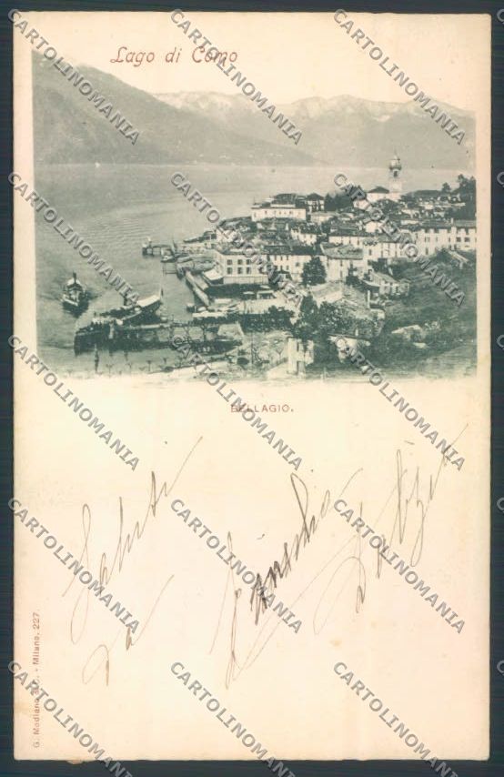 Como Bellagio cartolina LQ1824 – fronte