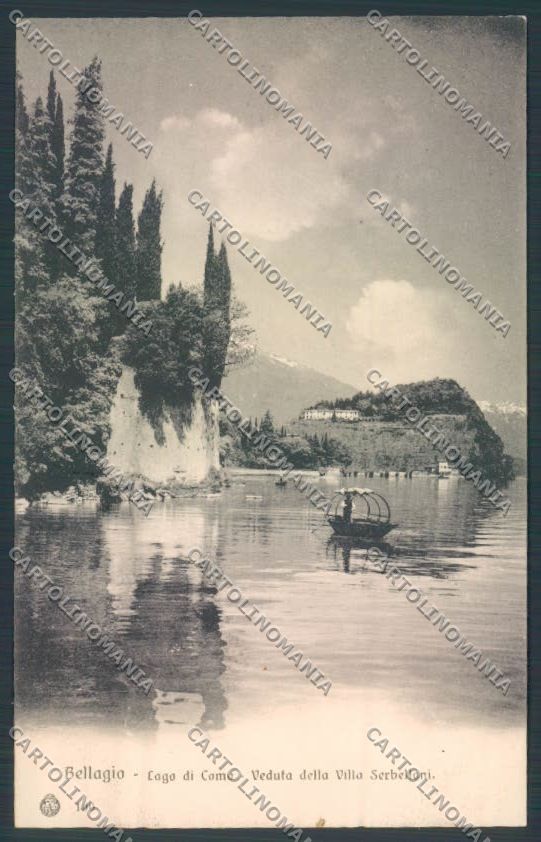 Como Bellagio Barca cartolina LQ1829 – fronte