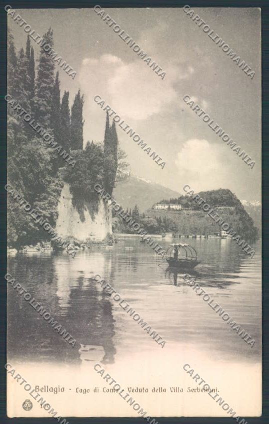 Como Bellagio Barca cartolina LQ1833 – fronte