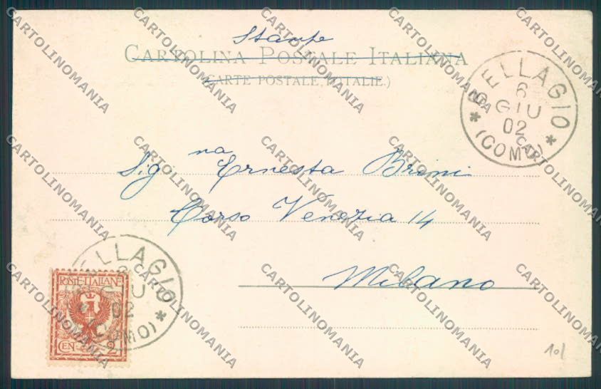 Como Bellagio cartolina LQ1837 – retro