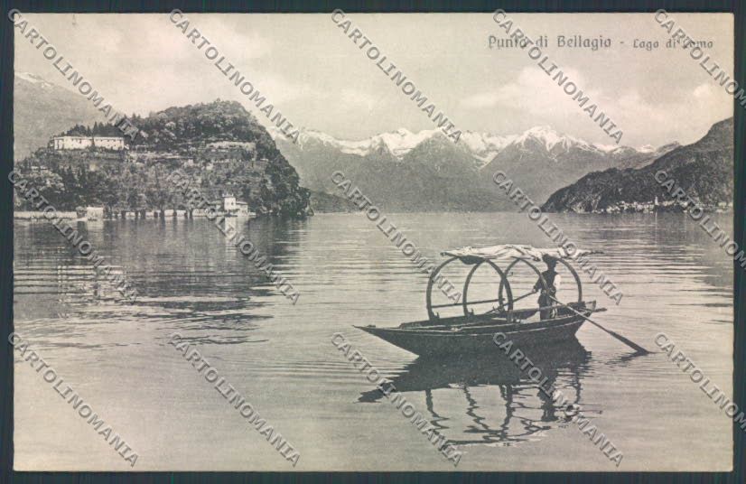 Como Bellagio Barca cartolina LQ1838 – fronte