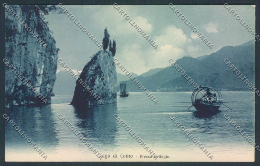 Como Bellagio Barca cartolina LQ1847 – fronte