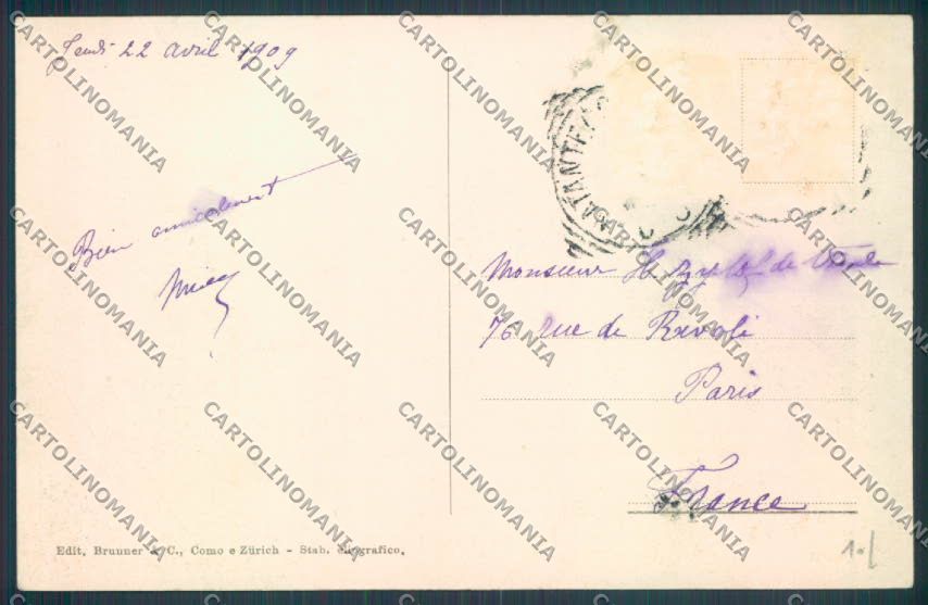 Como Bellagio cartolina LQ1857 – retro