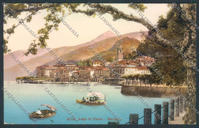 Como Bellagio Barca cartolina LQ1882 – fronte