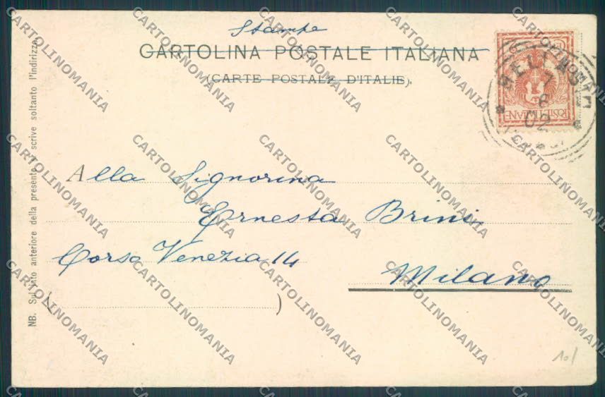 Como Bellagio cartolina LQ1884 – retro