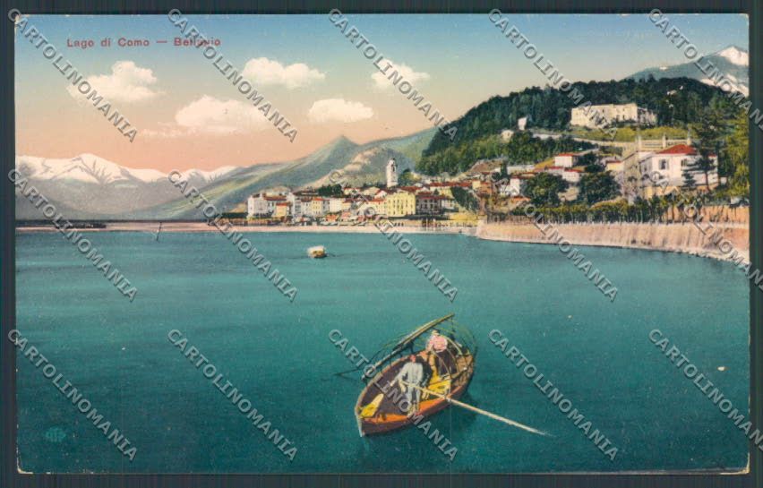 Como Bellagio Barca cartolina LQ1886 – fronte